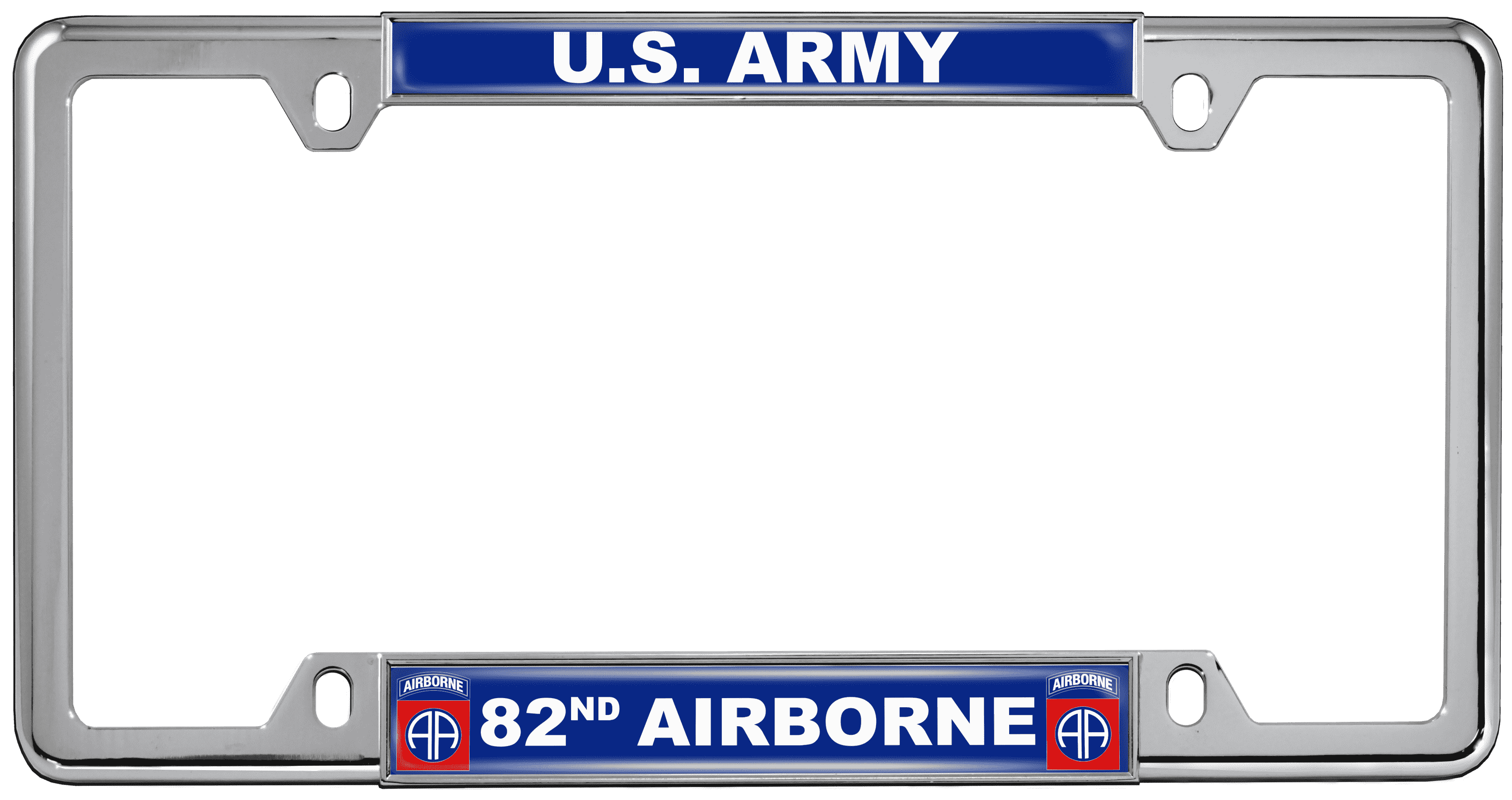 U.S. Army 82nd Airborne - Car Metal License Plate Frame